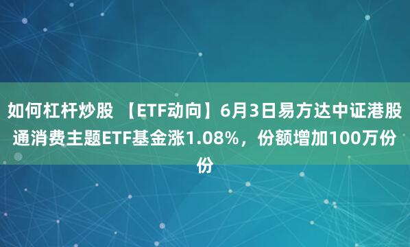 如何杠杆炒股 【ETF动向】6月3日易方达中证港股通消费主题ETF基金涨1.08%，份额增加100万份